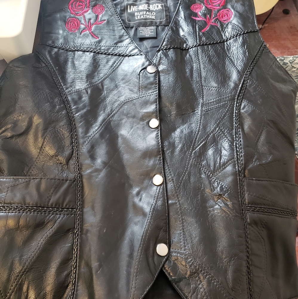 Women's Buffalo Leather vest